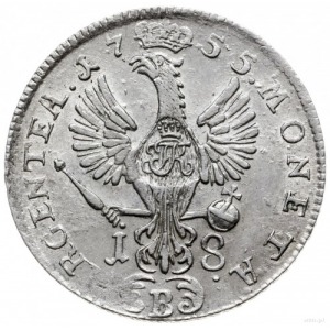ort 1755/B, Wrocław; odmiana z mniejszym popiersiem; Ol...