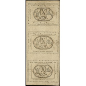 3 x 10 groszy miedziane 13.08.1794; trzy sztuki nierozc...