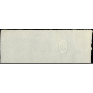 papier do druku banknotu 1 złoty z 1863 roku; ze znakie...