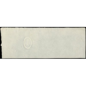 papier do druku banknotu 1 złoty z 1863 roku; ze znakie...