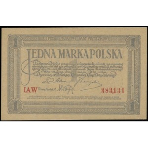 1 marka polska 17.05.1919, seria IAW, numeracja 383131;...