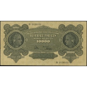 10.000 marek polskich 11.03.1922, seria H, numeracja 21...
