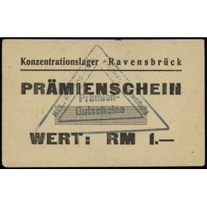 Konzentrationslager Ravensbrück; bon na 1 markę; papier...