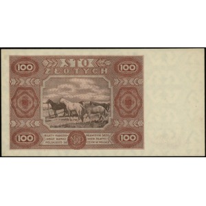100 złotych 15.07.1947; seria D, numeracja 9946435; Luc...