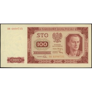 100 złotych 1.07.1948, seria DH, numeracja 6890735; Luc...