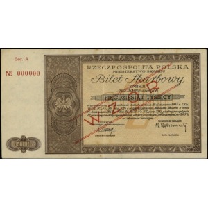bilet skarbowy na 50.000 złotych 14.11.1945, WZÓR, seri...