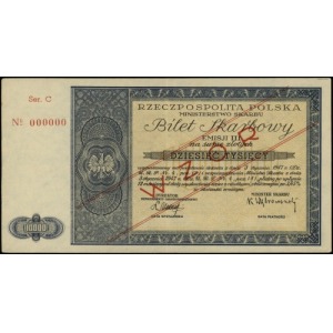 bilet skarbowy na 10.000 złotych 3.01.1947, WZÓR, seria...