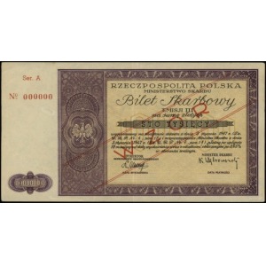 bilet skarbowy na 100.000 złotych 3.01.1947, WZÓR, seri...