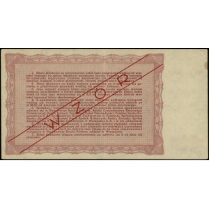 bilet skarbowy na 5.000 złotych 9.02.1948, WZÓR, seria ...