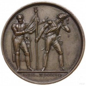 medal z 1814 roku autorstwa Brenet’a i Denon’a wybity z...
