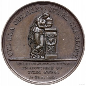 medal z 1813 roku autorstwa Franciszka Caunoisa wybity ...