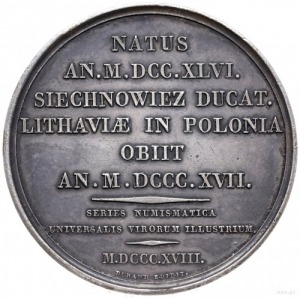 medal z 1818 roku autorstwa Caunois’a i Durand’a poświę...