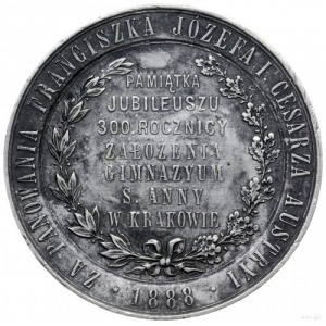 medal z 1888 roku autorstwa Wacława Głowackiego wykonan...