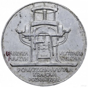 medal z 1929 roku autorstwa nieznanego artysty wybity z...