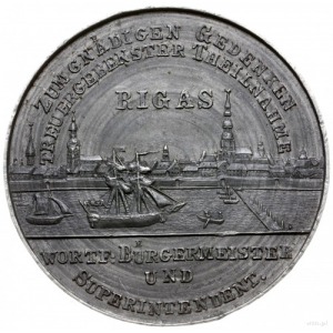 Ryga; medal z 1855 roku wybity przez miasto Ryga z okaz...