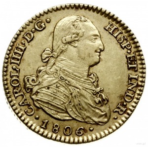 2 escudo 1806 M-FA, Madryt; Fr. 296, Cal. 349, Cayon 14...