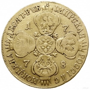10 rubli 1778 СПБ, Petersburg; Bitkin 36 (R), Fr. 129 b...