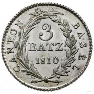 3 batzeny 1810, Bazylea; HMZ 2-110.b, Divo/Tobler 140.b...