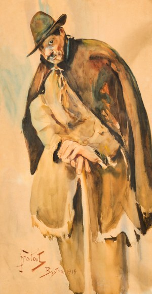 Julian FAŁAT, Portret mężczyzny, 1918