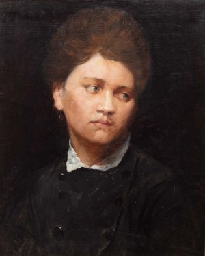 Damian Krajewski (1855 Kamionka Strumiłowa - ?), Portret młodej kobiety