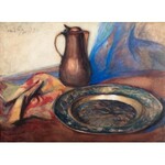 Teodor Grott (1884 Częstochowa - 1972 Kraków), Martwa natura z talerzem, 1912 r.