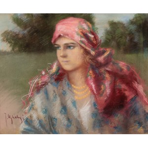 Józef Ujheli (1895-?), Portret dziewczyny