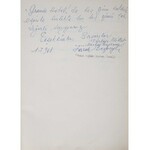 Gedenkbuch mit Einträgen von Gästen des Grand Hotels in Sopot von 1967-1977