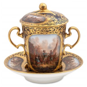 Filiżanka i spodek, Samson, kon. XIX w.