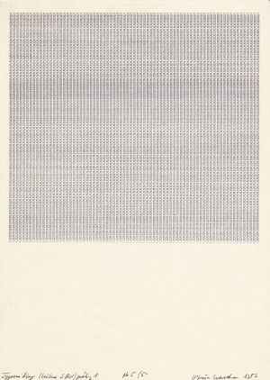 Witosław Czerwonka (1949-2015), No 5 z cyklu Typewriting, 1982