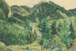Samuel FINKELSTEIN (1890-1942), Pejzaż górski [Pejzaż leśny], ok. 1925
