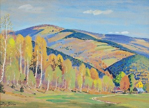Togo Kazimierz FAŁAT (1904-1981), Jesienny pejzaż górski
