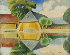 Karol HILLER (1891-1939), Pejzaż z rzeką, 1925