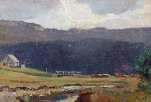Paul AUST (1866-1934), Jagnięcy potok w górach Izerskich