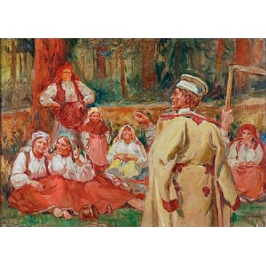 Wincenty WODZINOWSKI (1866-1940), Odpoczynek żniwiarzy, 1937