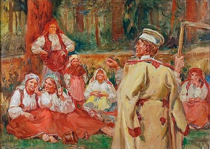 Wincenty WODZINOWSKI (1866-1940), Odpoczynek żniwiarzy, 1937