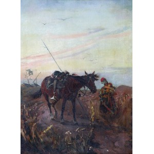 Malarz nieokreślony (XIX/XX w.), Pożegnanie kozaka z dziewczyną