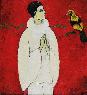 Krystyna LIBERSKA (1926-2010), Pierrot i ptak, 1982