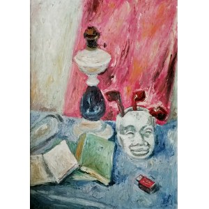 Jan Piotr Hrynkowski (1891 - 1971), Stilleben mit Maske
