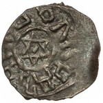 Litwa, Olgierd (Algirdas) Giedymowicz (1345-1377), Denar - głowa / heksagram - UNIKAT