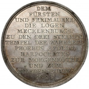 Niemcy, Meklemburgia, Karol II, Medal pośmiertny 1817 - Wielkie Księstwo (Loos)
