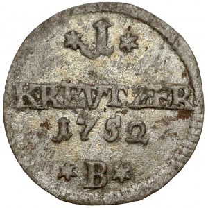 Śląsk, Fryderyk II, 1 krajcar 1752 B, Wrocław