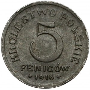 Królestwo Polskie, 5 fenigów 1918