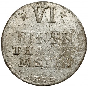 Mecklenburg-Strelitz, Adolph Friedrich V, 1/6 Taler 1757 HCB