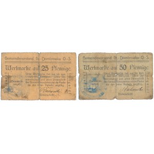 Gross Dombrowka (Dąbrówka Wielka), 25 i 50 pfennige 1917 (2szt)