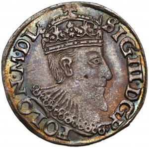 Zygmunt III Waza, Trojak Olkusz 1595 - bez znaku