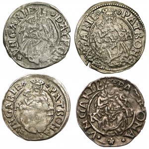 Węgry, Denar 1506-1509 Kremnica, zestaw (4szt)