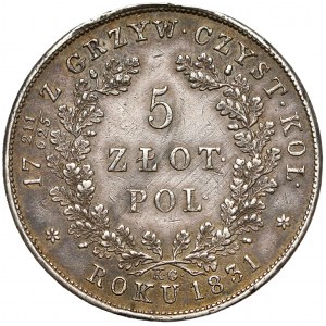 Powstanie Listopadowe, 5 złotych 1831 KG