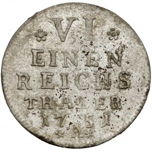 Preussen, Friedrich II, 1/6 Taler 1751 A, Berlin