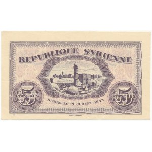 Syria, 5 Piastres 1942