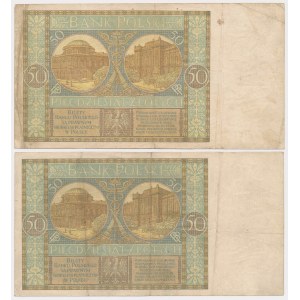 50 Zloty 1925 - Ser.P und AW (2Stück)